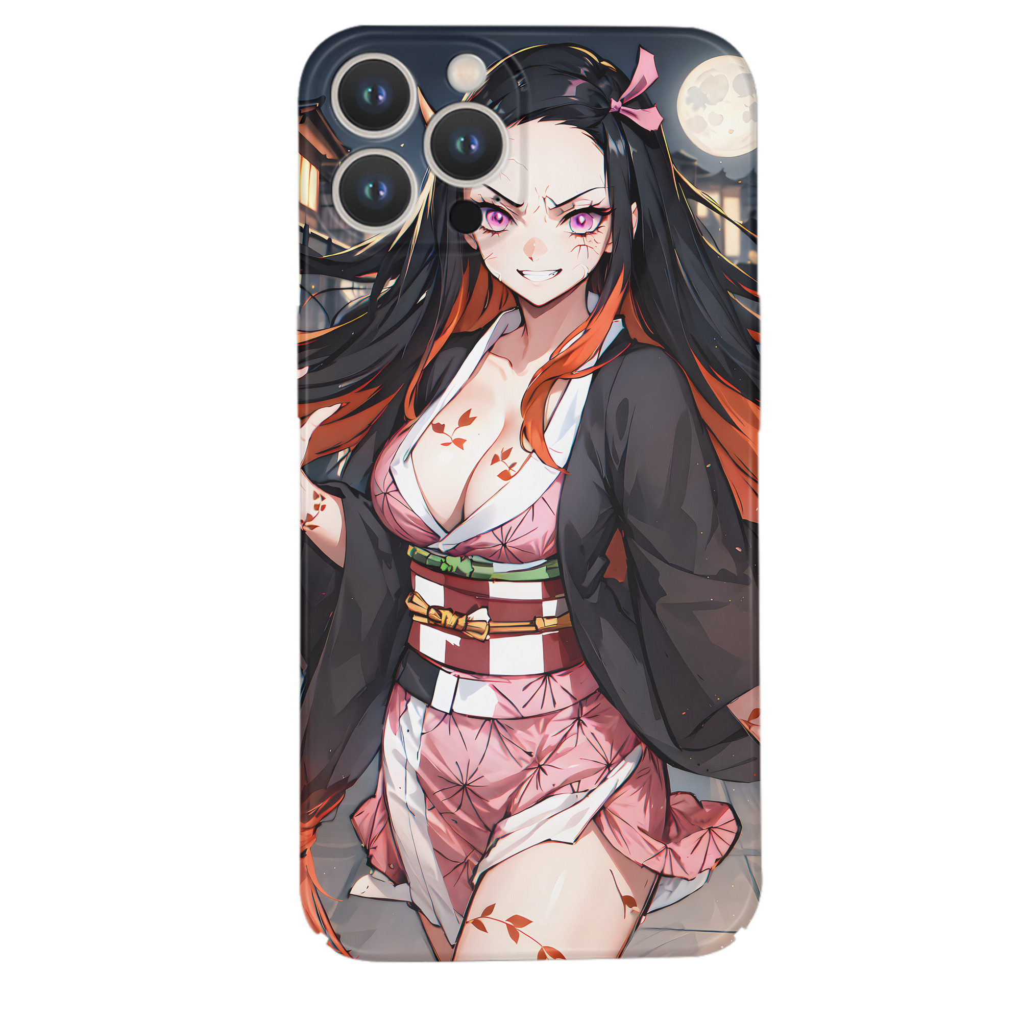 （画像用） 鬼滅の刃（きめつのやいば）竈門 禰󠄀豆子／かまど ねずこ Kamado Nezuko 【iPhone 14シリーズ対応】ハードケース